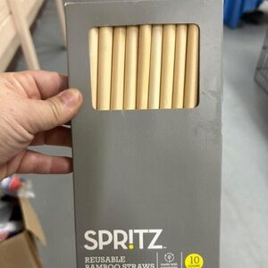 Spritz Bamboo Straws - Natural Tan
